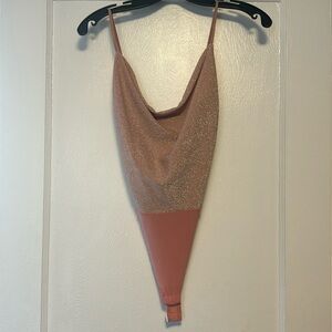 NEVER WORN Pink Sparkle Windsor Bodysuit